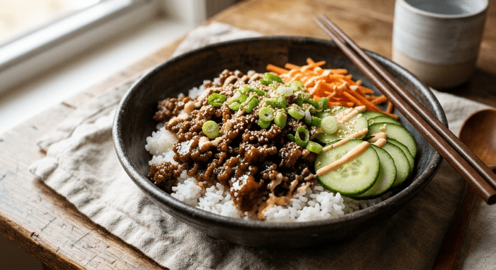 Korean Ground Beef Bowl