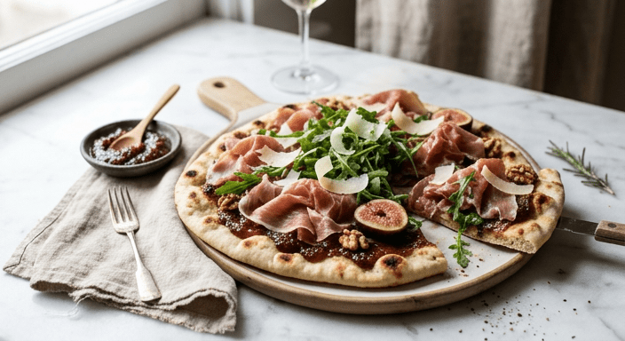 prosciutto and fig flatbread
