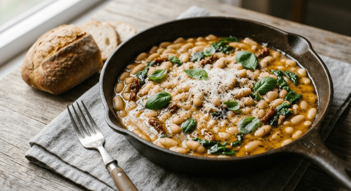 Tuscan white bean skillet