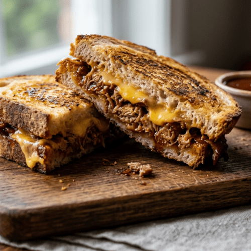 pulled pork grilled cheese