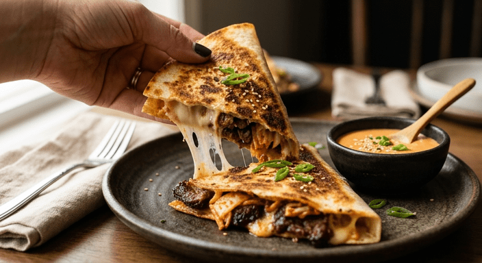 Korean BBQ quesadilla