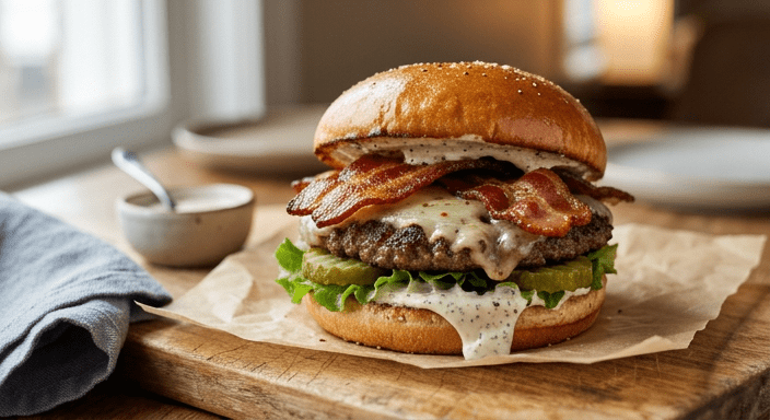 bacon ranch smash burger