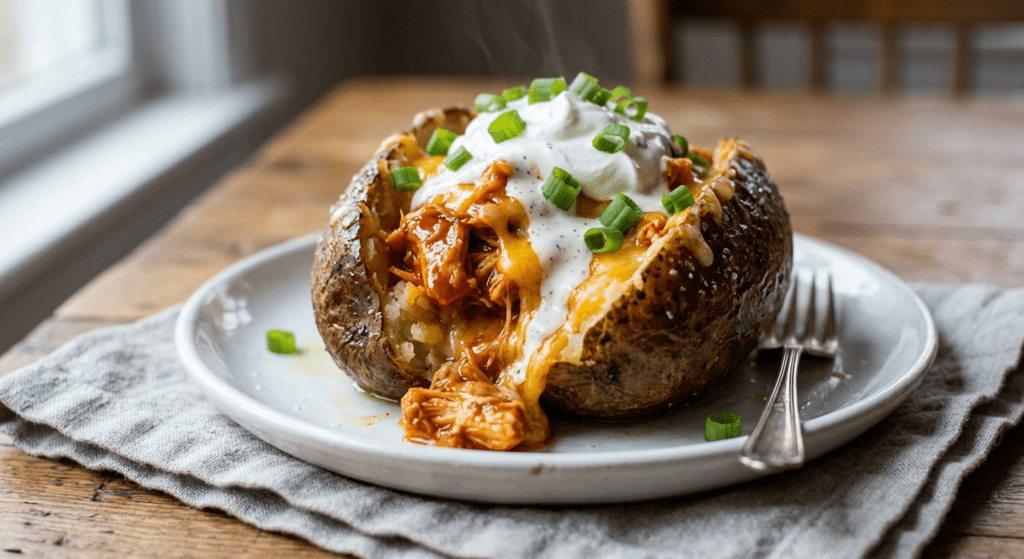 buffalo chicken baked potato