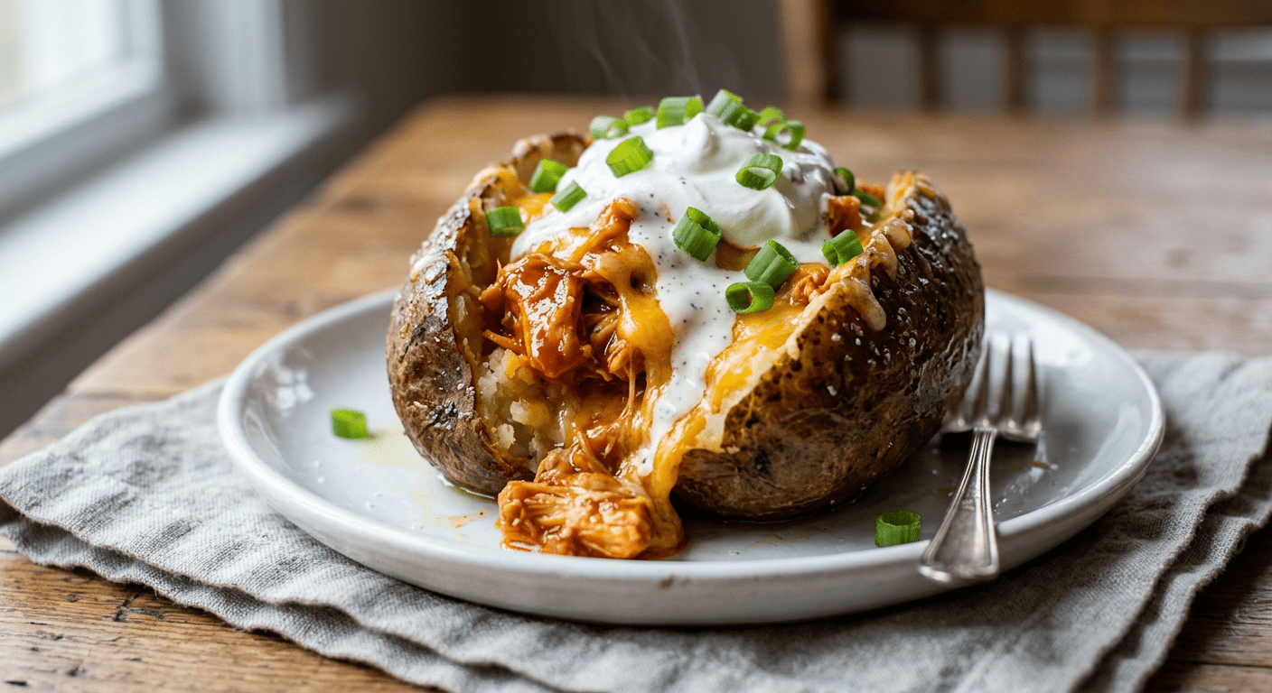 buffalo chicken baked potato