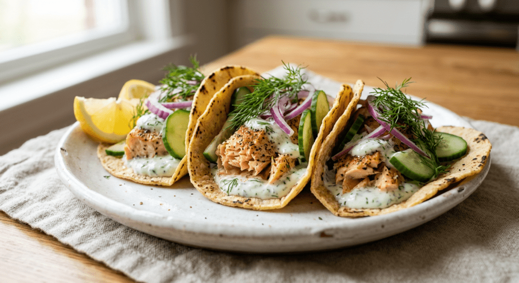 canned salmon tacos