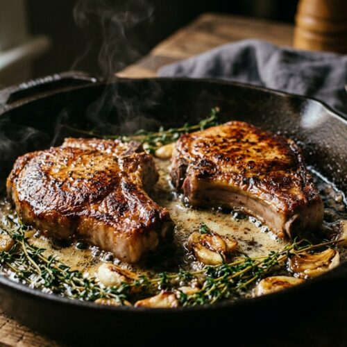 pan-seared pork chops