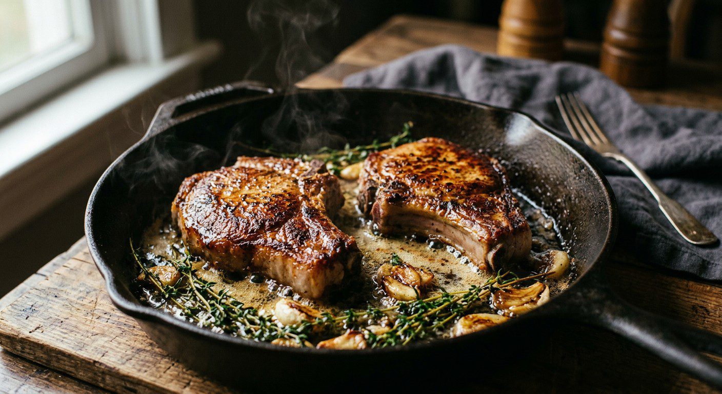 pan-seared pork chops