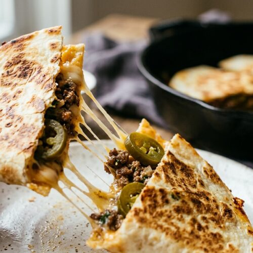 ground beef quesadilla