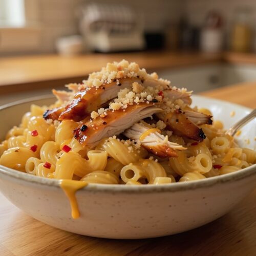 Honey Pepper Chicken Mac and Cheese