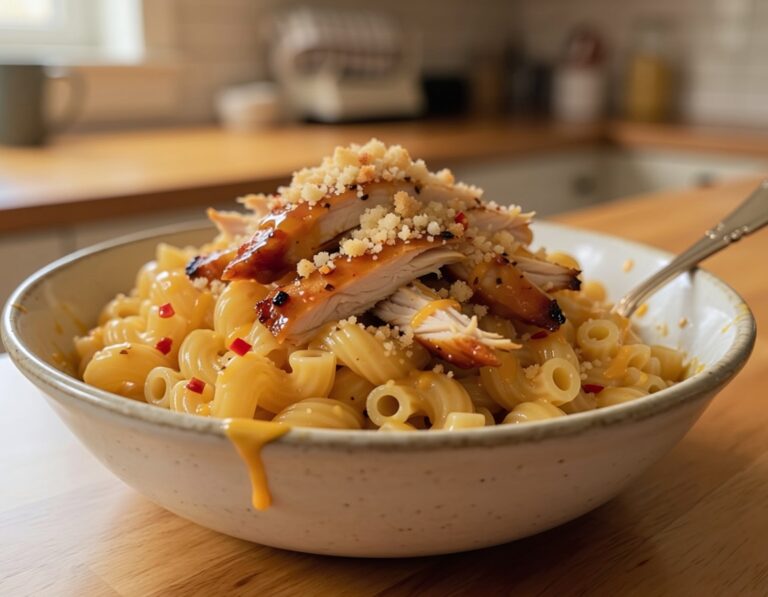 Honey Pepper Chicken Mac and Cheese