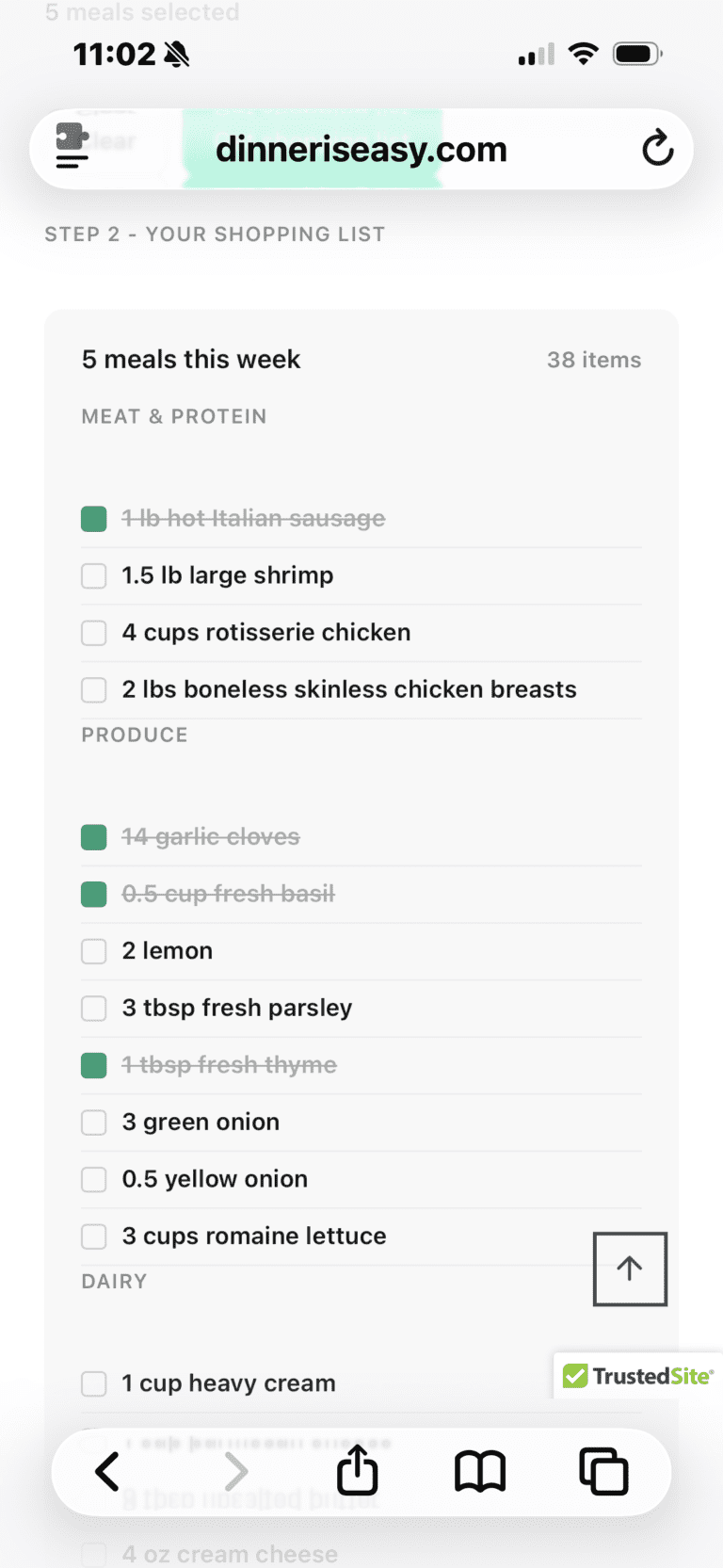 How to Use the Meal Planner