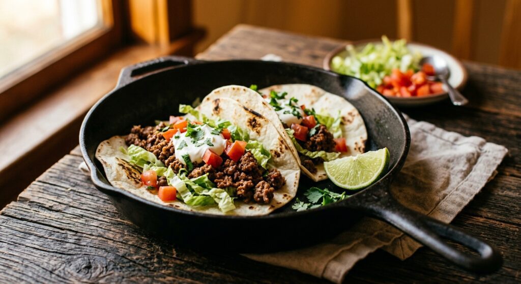 Skillet Ground Beef Tacos
