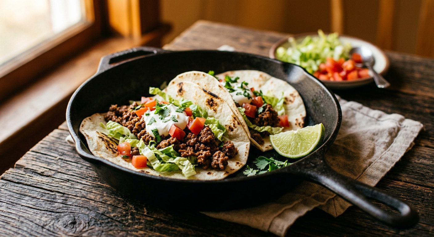 Skillet Ground Beef Tacos