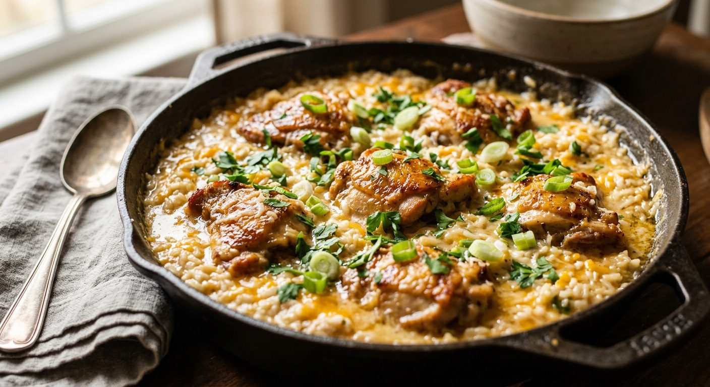 creamy smothered chicken and rice
