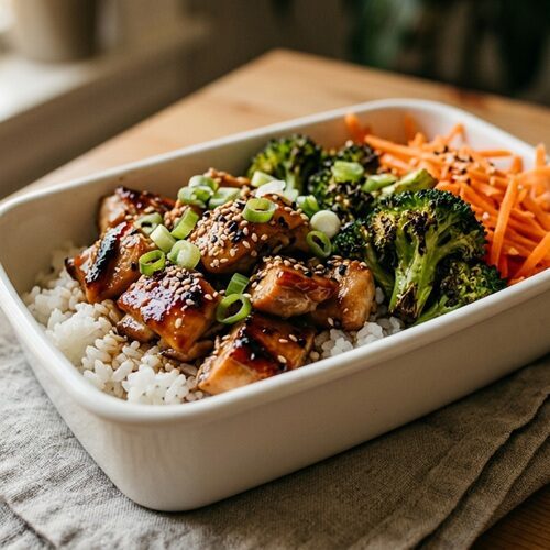 teriyaki chicken meal prep bowls