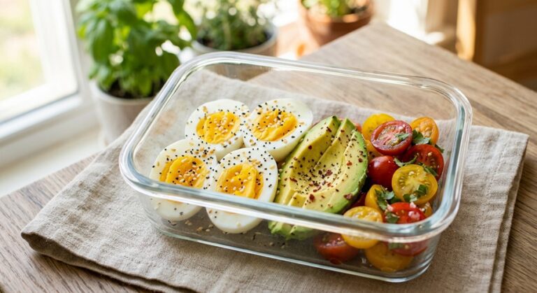 Hard Boiled Egg and Avocado Snack Boxes