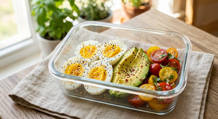 Hard Boiled Egg and Avocado Snack Boxes