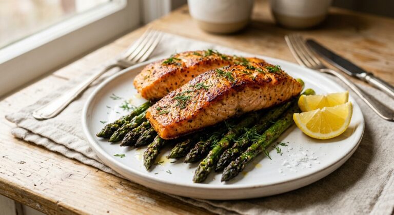 air fryer salmon and asparagus