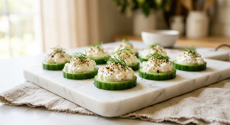 high protein cottage cheese cucumber bites