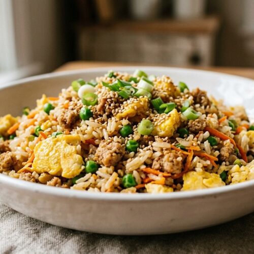 high protein egg fried rice
