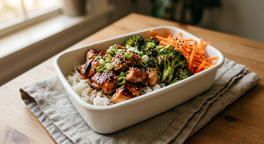 lemon herb salmon meal prep bowls