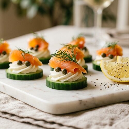 smoked salmon cream cheese cucumber rounds