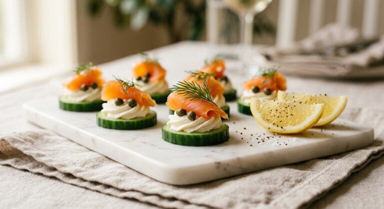 smoked salmon cream cheese cucumber rounds