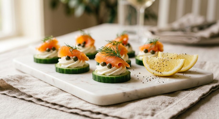 smoked salmon cream cheese cucumber rounds