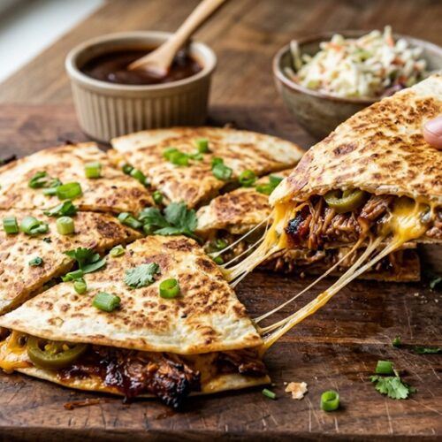 BBQ Pulled Pork Quesadilla with Leftover Pulled Pork
