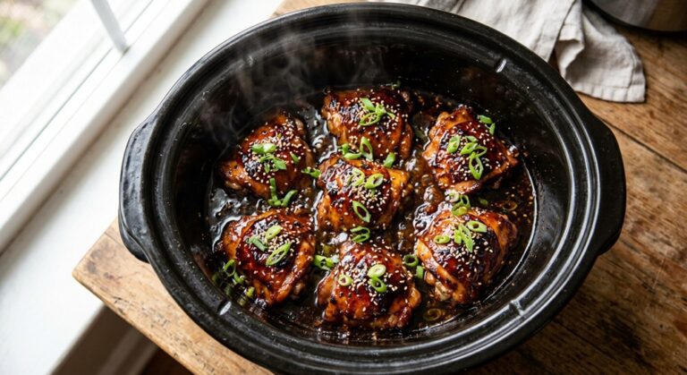 Slow Cooker Honey Garlic Chicken Thighs